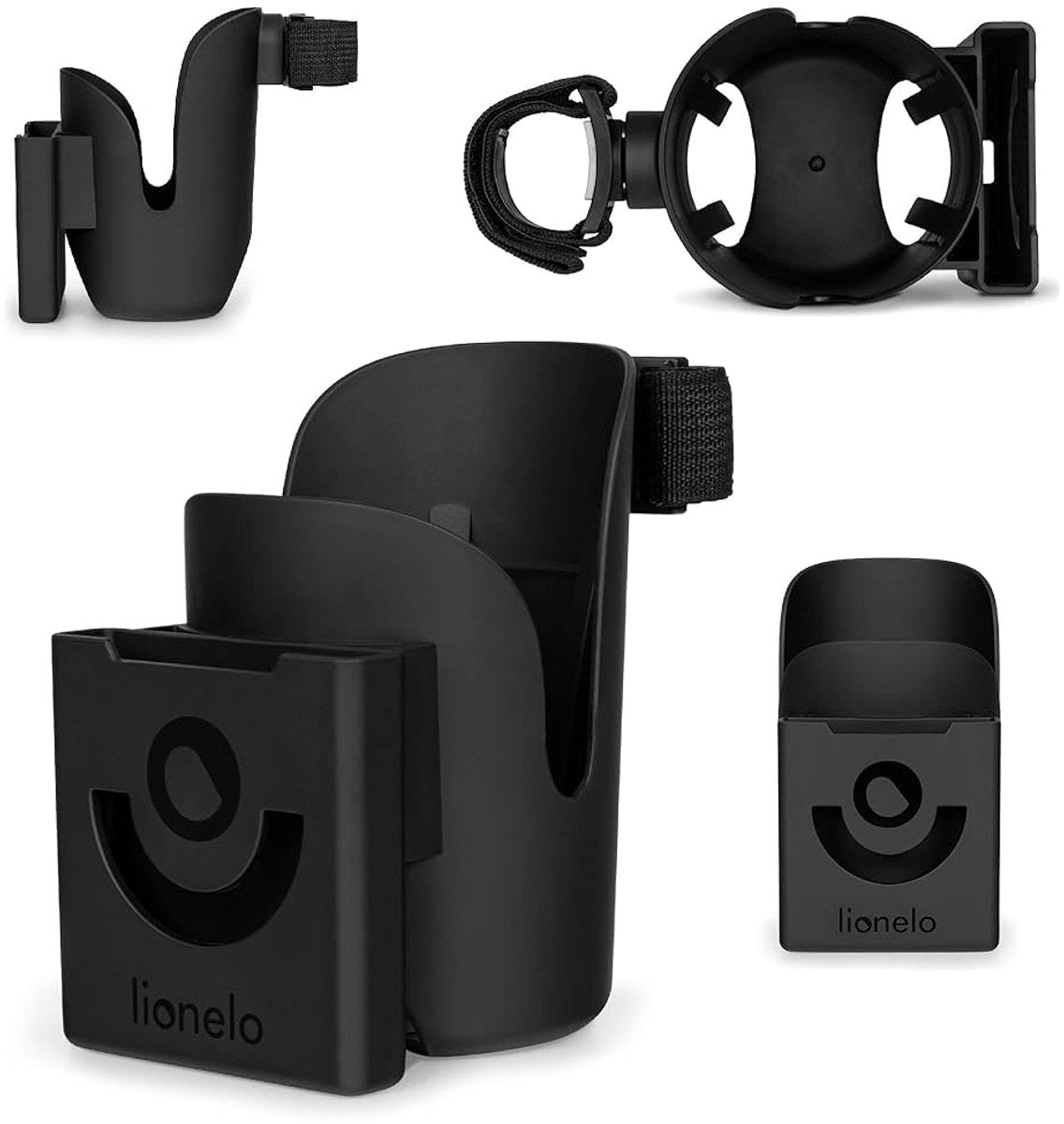 Lionelo ove - cup holder and phone holder - cup holder, bottle holder - accessories, smartphone holder - universal - adapted to most bottles and smartphones - 360° mounting system