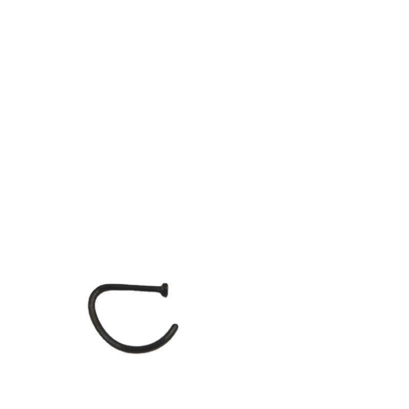 False Nose Ring No Hole D Shaped Stainless Steel