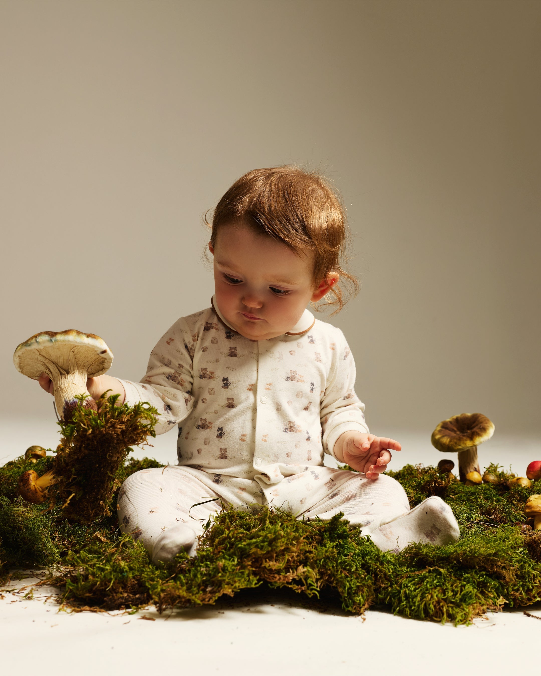 Tutina aperta in jersey fantasia sweet woodland