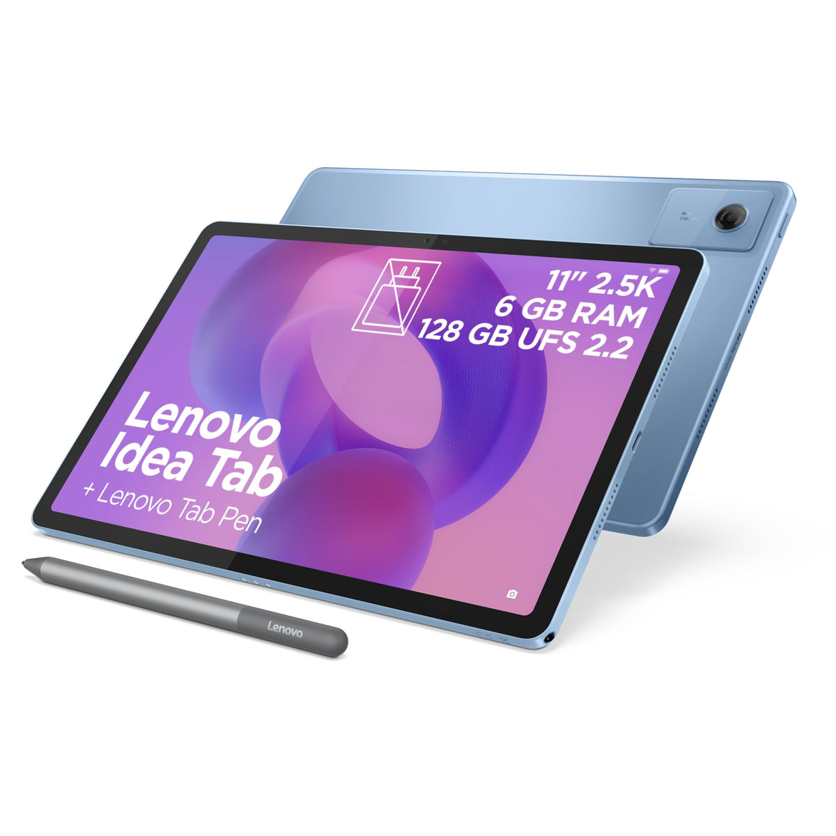 Lenovo Idea Tab Tablet 11" 2.5K (2560x1600) 90Hz IPS, 8GB RAM, 256GB, WiFi, Lenovo Tab Pen Inclusa, MediaTek Dimensity 6300, Android 15, Ideale per Studio, Appunti e Intrattenimento