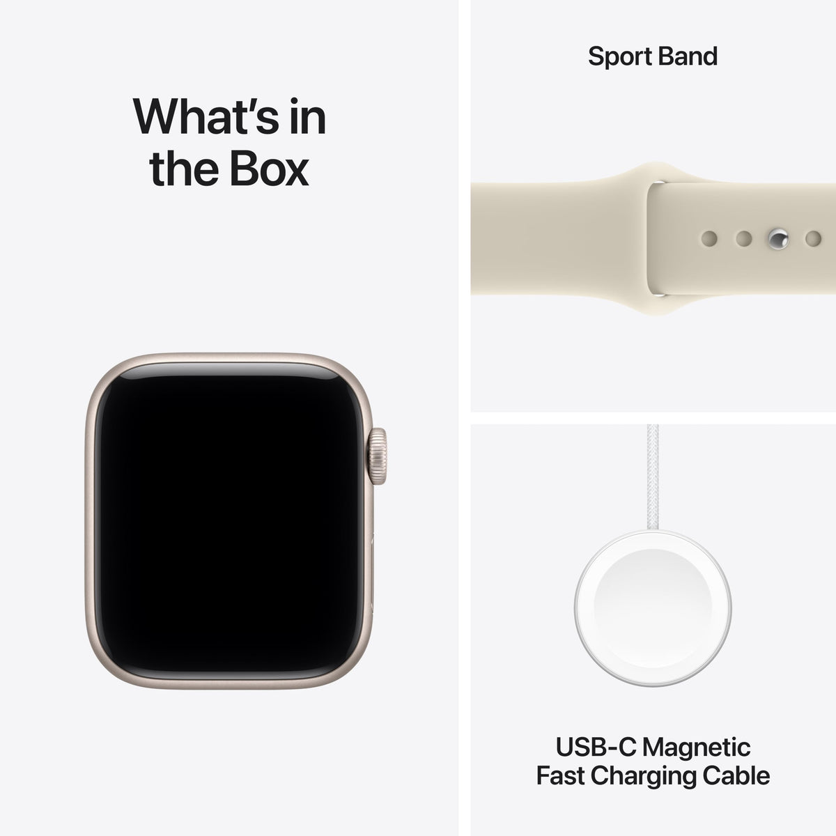 Apple Watch SE 3 GPS 40mm — Cassa Alluminio Galassia, Cinturino Sport S/M, Always-On, Resistente all'Acqua