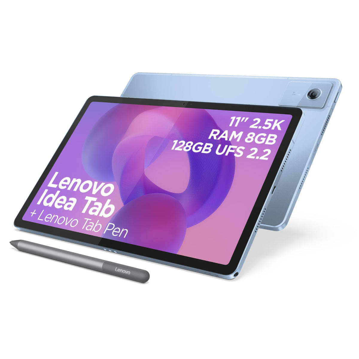 Lenovo Idea Tab Tablet 11" 2.5K (2560x1600) 90Hz IPS, 8GB RAM, 256GB, WiFi, Lenovo Tab Pen Inclusa, MediaTek Dimensity 6300, Android 15, Ideale per Studio, Appunti e Intrattenimento