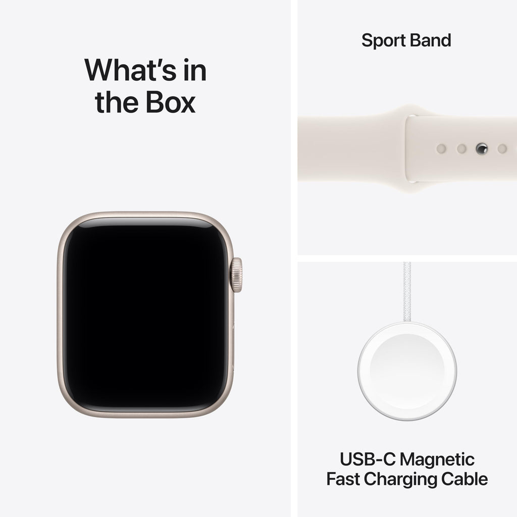 Apple Watch SE 3 GPS 40mm — Cassa Alluminio Galassia, Cinturino Sport S/M, Always-On, Resistente all'Acqua