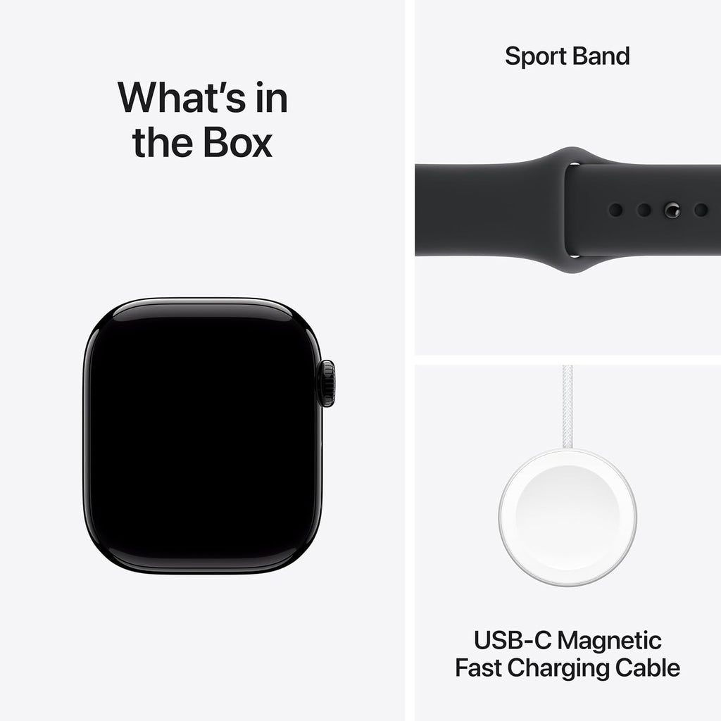 Apple Watch Series 11 GPS 42mm — Cassa Alluminio Nero Siderale, Cinturino Sport S/M, ECG e Monitoraggio Salute