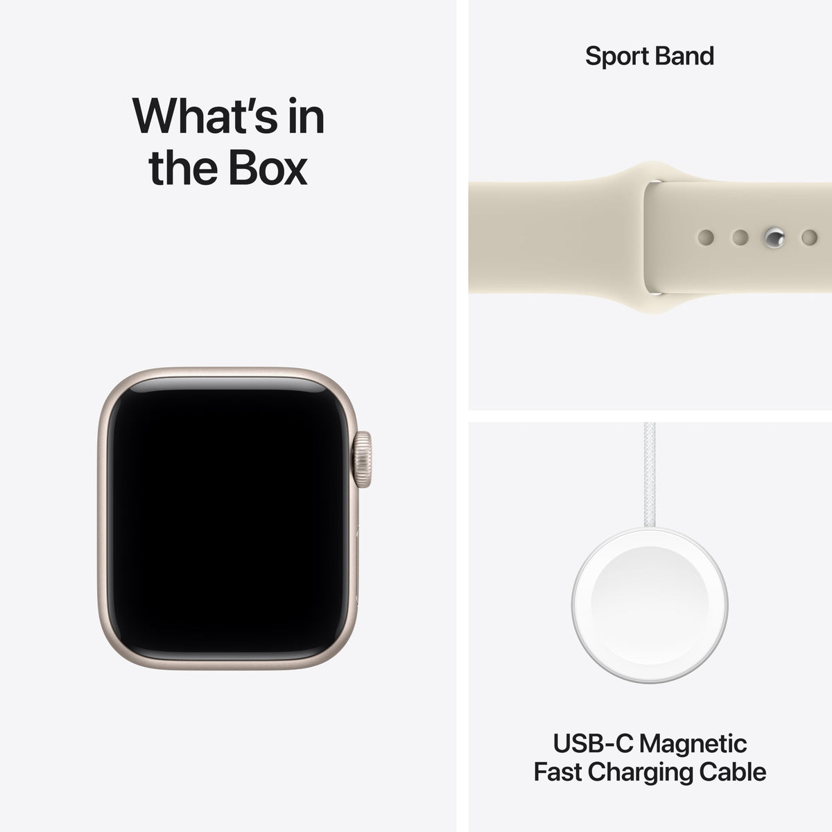 Apple Watch SE 3 GPS 40mm — Cassa Alluminio Galassia, Cinturino Sport S/M, Always-On, Resistente all'Acqua