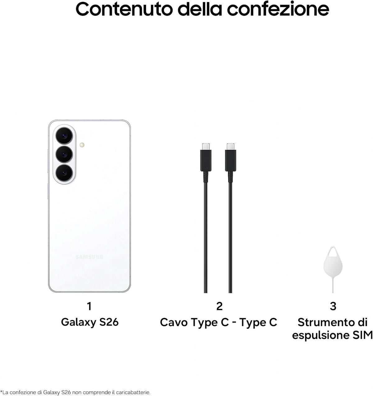 Samsung Galaxy S26, 512GB, Black [Versione italiana]