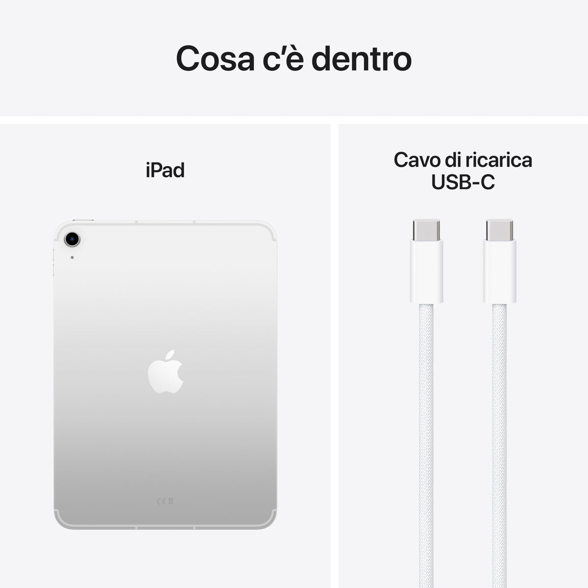 Apple iPad con chip A16: display Liquid etina da 11'', 128 GB, Wi Fi 6, fotocamera frontale e posteriore da 12MP,