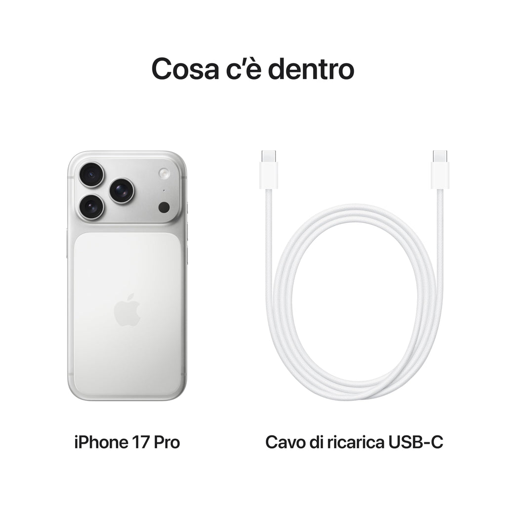 Apple iPhone 17 Pro 256 GB: display 6,3", ProMotion fino a 120Hz, chip A19 Pro, autonomia senza precedenti, sistema di fotocamere Pro Fusion con fotocamera frontale Center Stage; Arancione cosmico