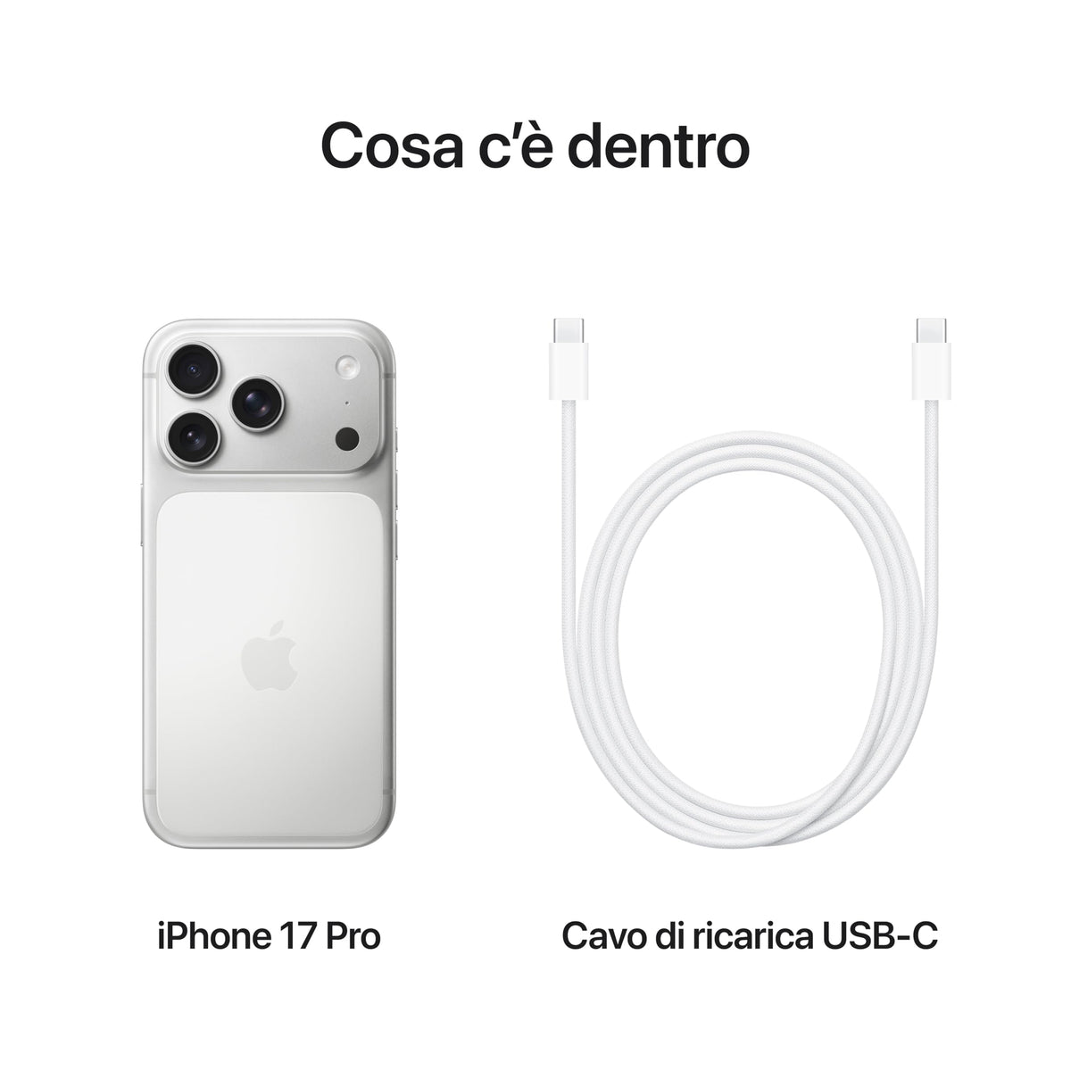 Apple iPhone 17 Pro 256 GB: display 6,3", ProMotion fino a 120Hz, chip A19 Pro, autonomia senza precedenti, sistema di fotocamere Pro Fusion con fotocamera frontale Center Stage; Arancione cosmico