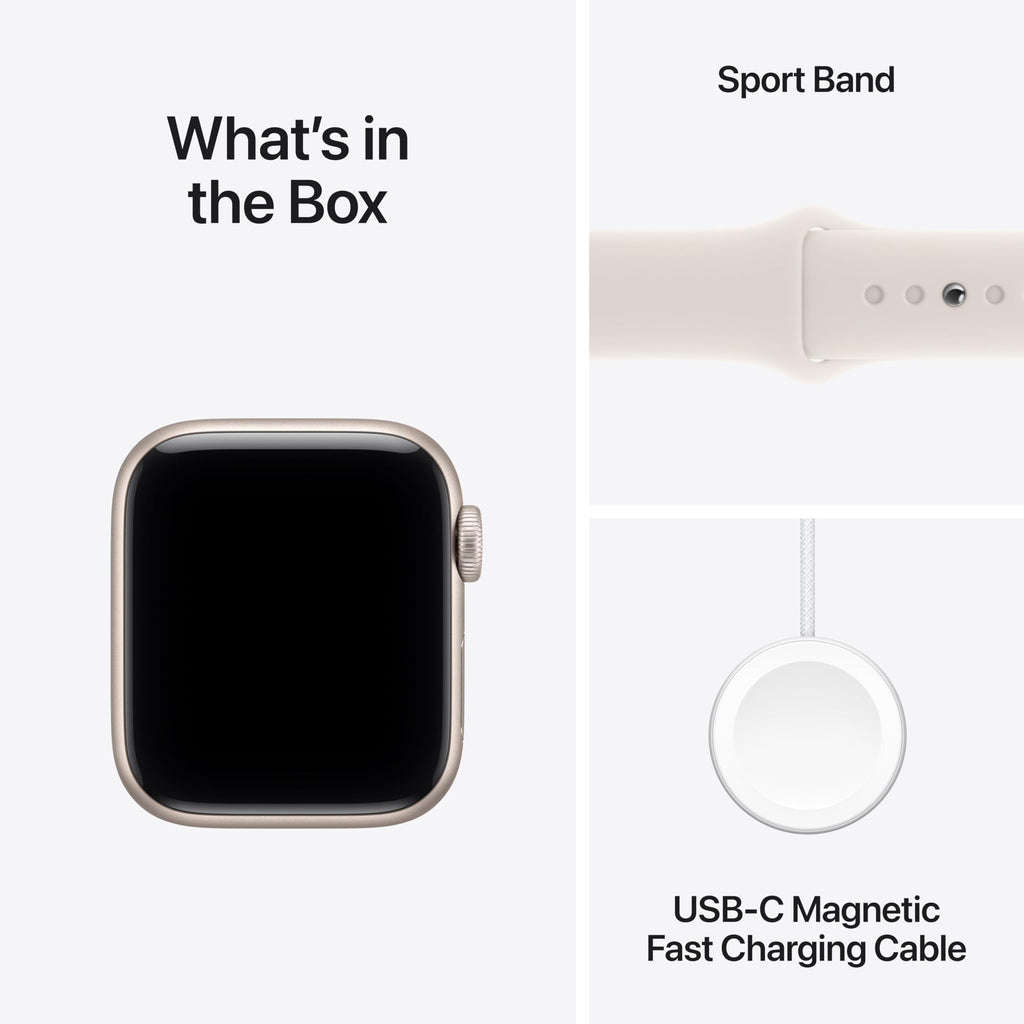 Apple Watch SE 3 GPS 40mm — Cassa Alluminio Galassia, Cinturino Sport S/M, Always-On, Resistente all'Acqua