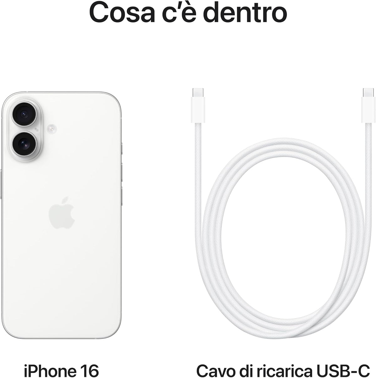 Apple iPhone 16 128 GB: Telefono 5G con Controllo fotocamera, chip A18 e tanta autonomia in più. Compatibile con AirPods; Nero