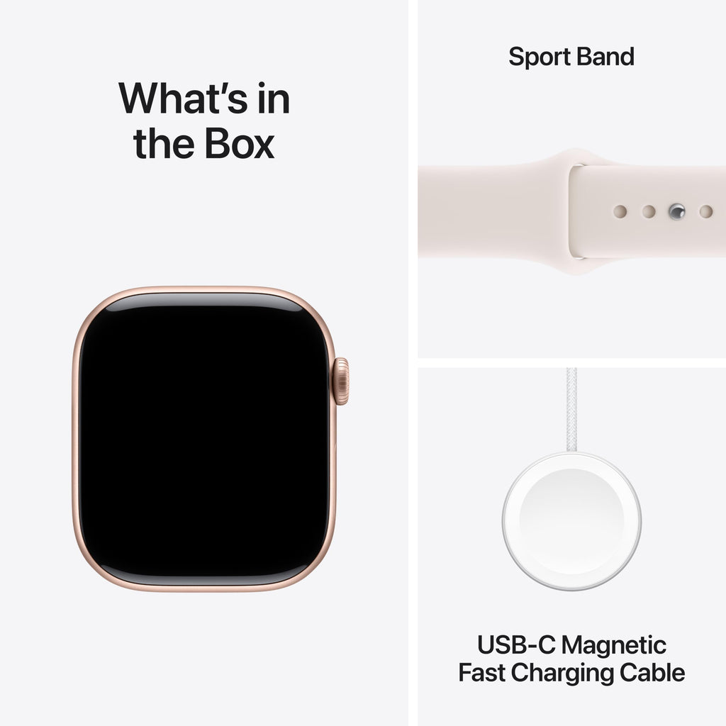 Apple Watch Series 11 GPS 42mm — Cassa Alluminio Nero Siderale, Cinturino Sport S/M, ECG e Monitoraggio Salute