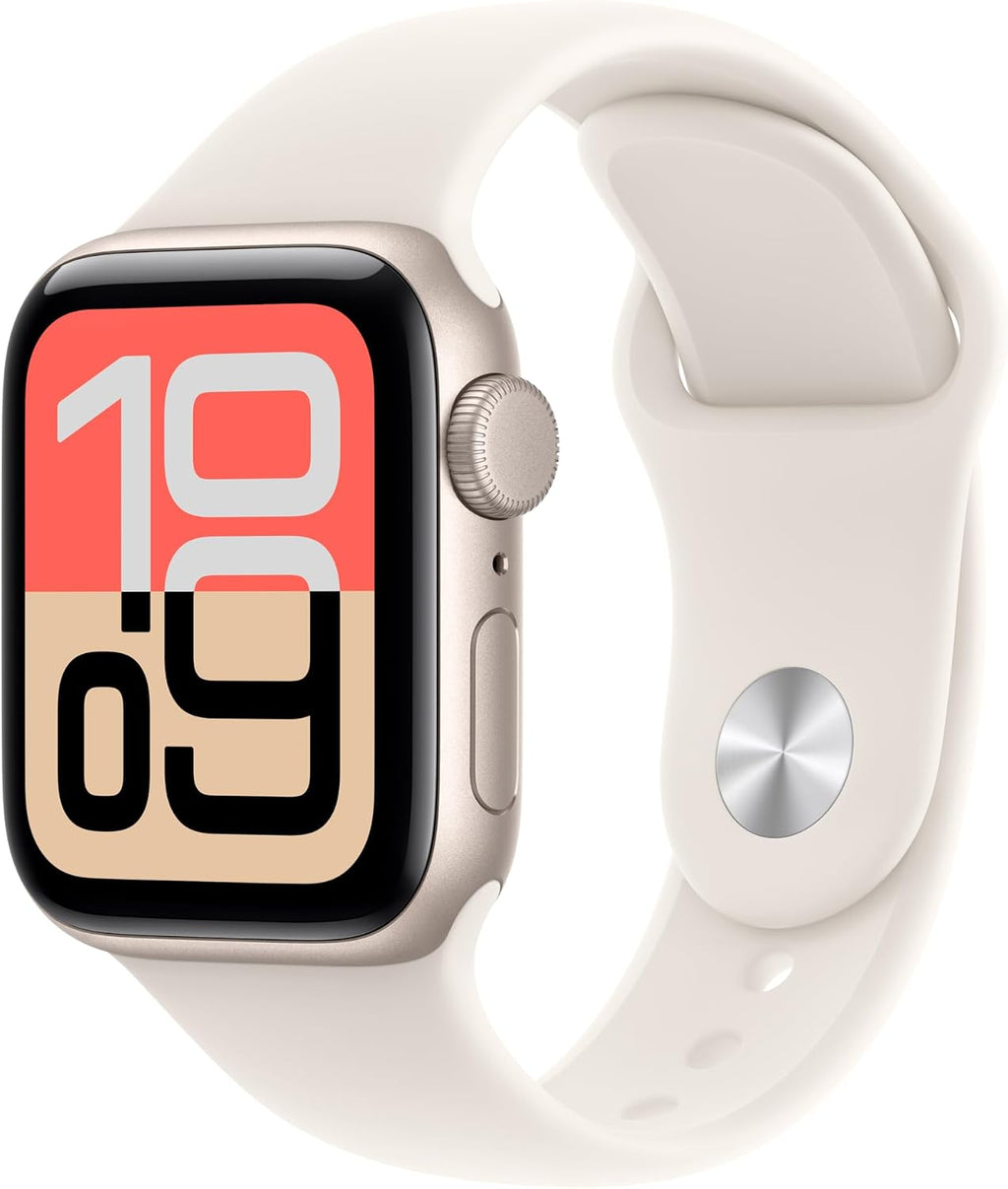 Apple Watch SE 3 GPS 40mm — Cassa Alluminio Galassia, Cinturino Sport S/M, Always-On, Resistente all'Acqua