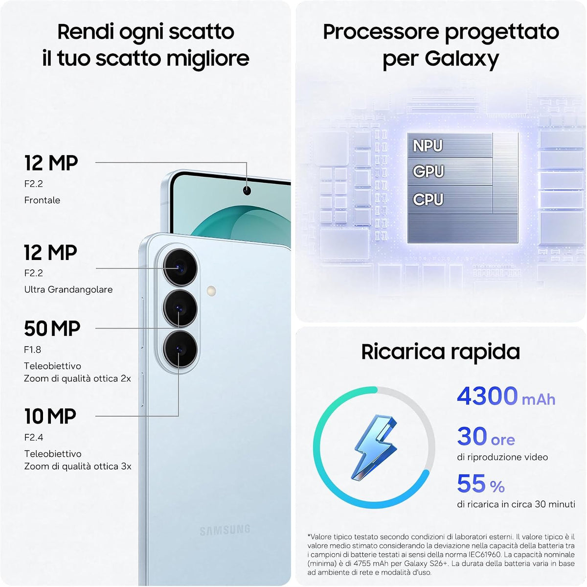 Samsung Galaxy S26, 512GB, Black [Versione italiana]
