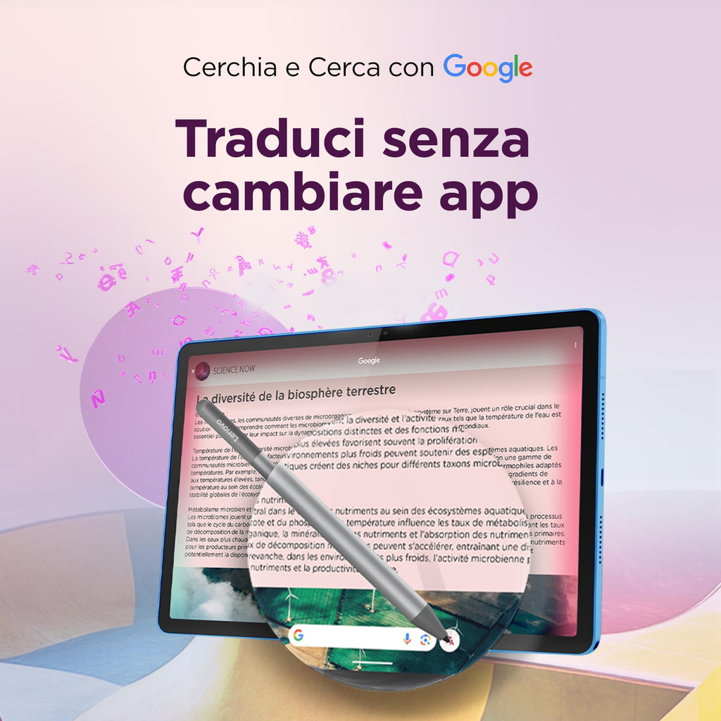 Lenovo Idea Tab Tablet 11" 2.5K (2560x1600) 90Hz IPS, 8GB RAM, 256GB, WiFi, Lenovo Tab Pen Inclusa, MediaTek Dimensity 6300, Android 15, Ideale per Studio, Appunti e Intrattenimento