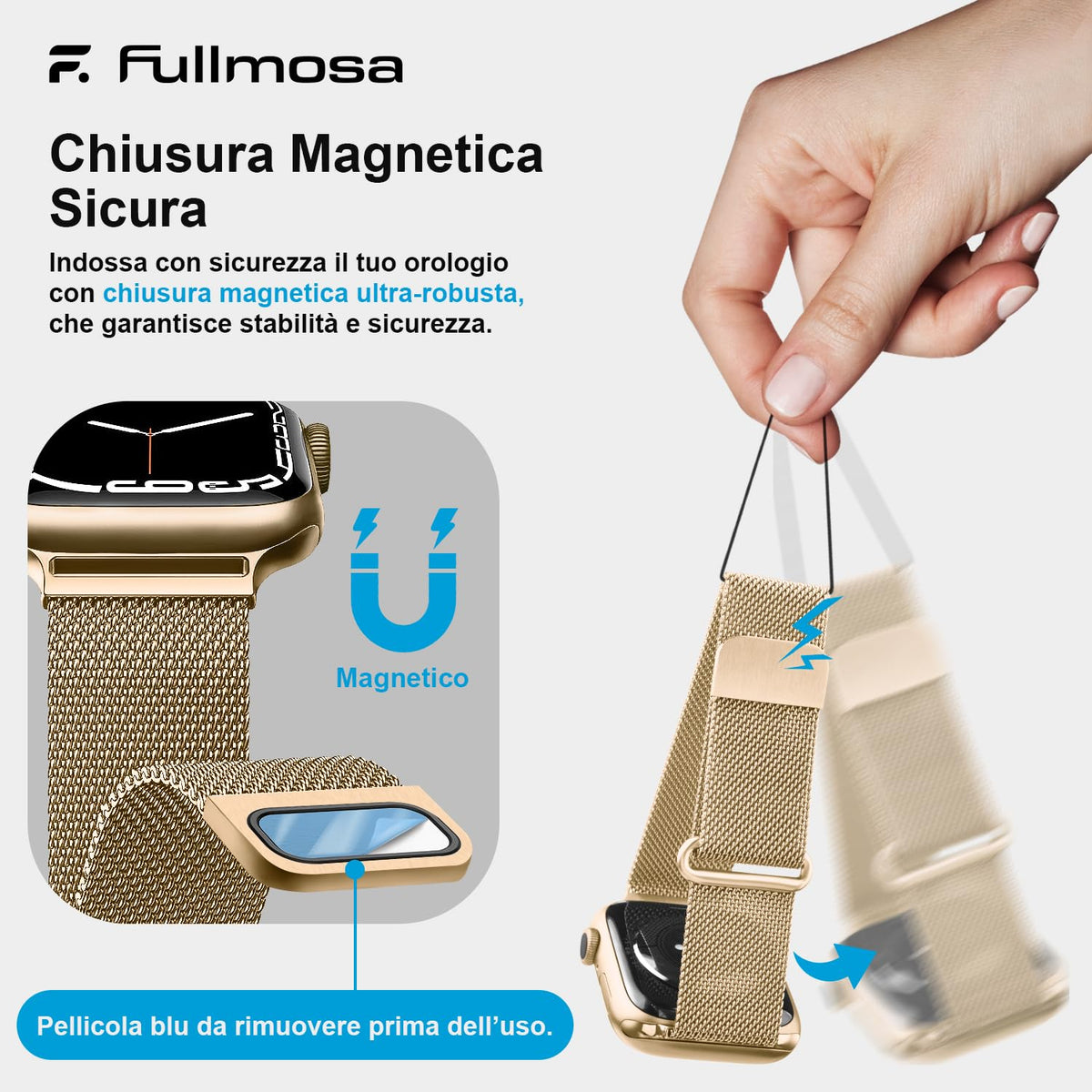 Fullmosa – Cinturino in acciaio per Apple Watch