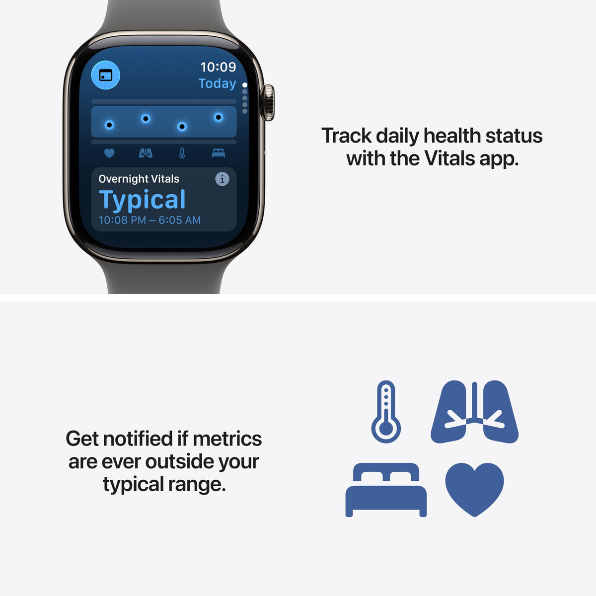 Apple Watch Series 11 GPS 42mm — Cassa Alluminio Nero Siderale, Cinturino Sport S/M, ECG e Monitoraggio Salute