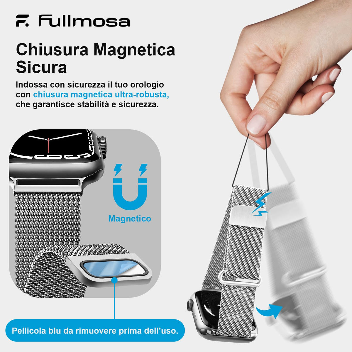 Fullmosa – Cinturino in acciaio per Apple Watch
