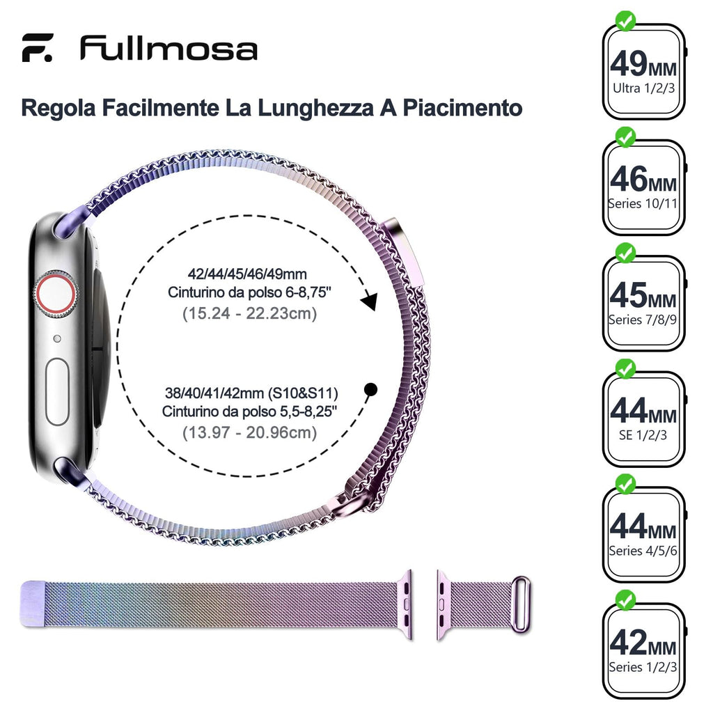 Fullmosa – Cinturino in acciaio per Apple Watch