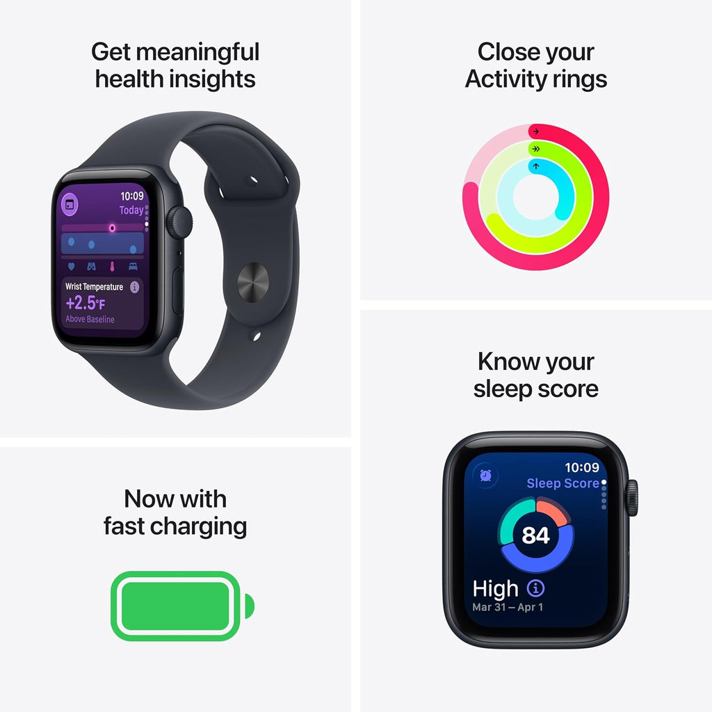 Apple Watch SE 3 GPS 40mm — Cassa Alluminio Galassia, Cinturino Sport S/M, Always-On, Resistente all'Acqua