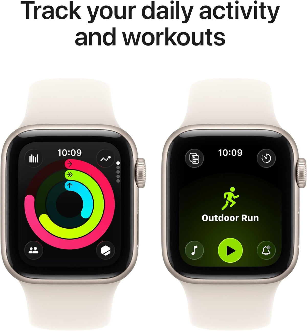 Apple Watch SE 3 GPS 40mm — Cassa Alluminio Galassia, Cinturino Sport S/M, Always-On, Resistente all'Acqua