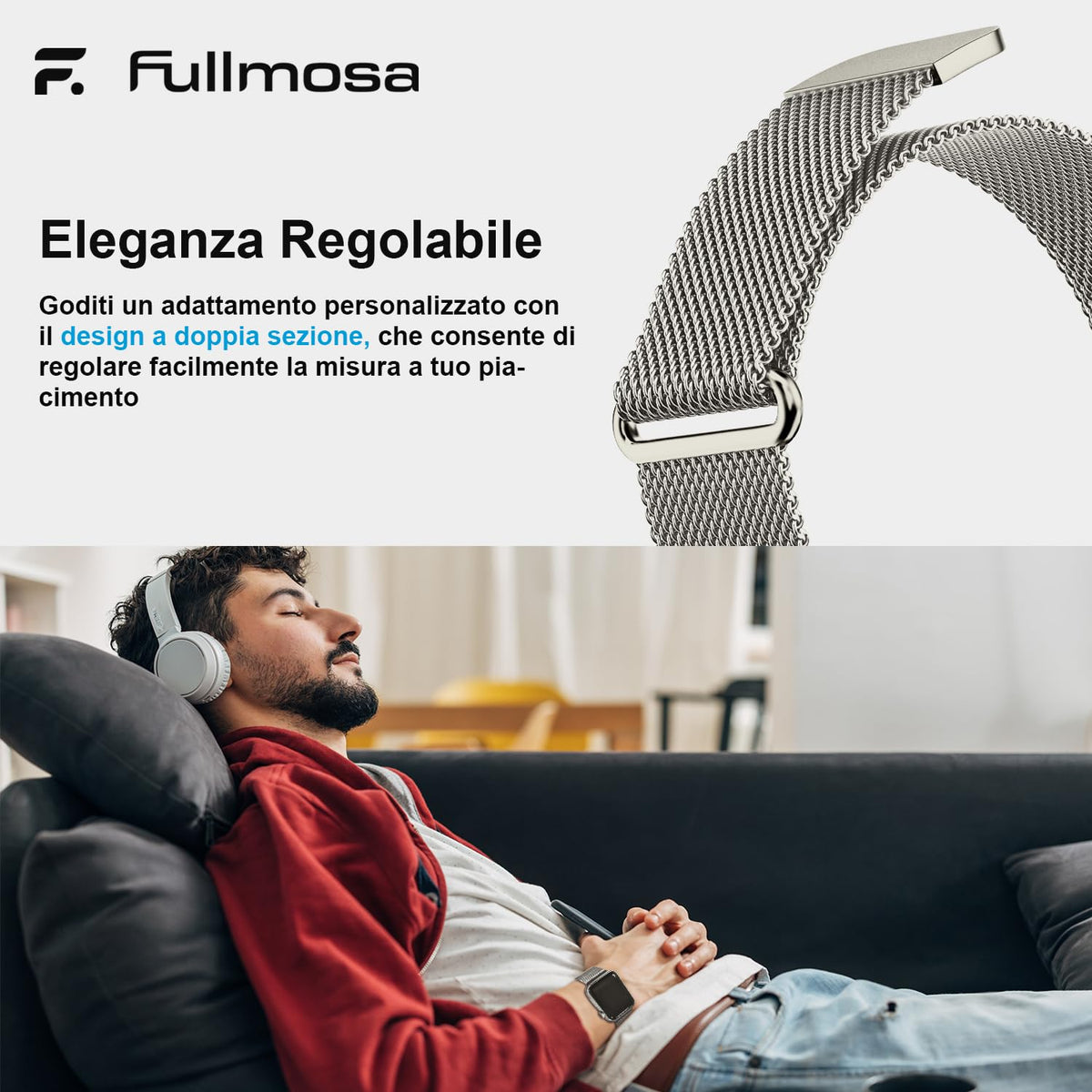 Fullmosa – Cinturino in acciaio per Apple Watch