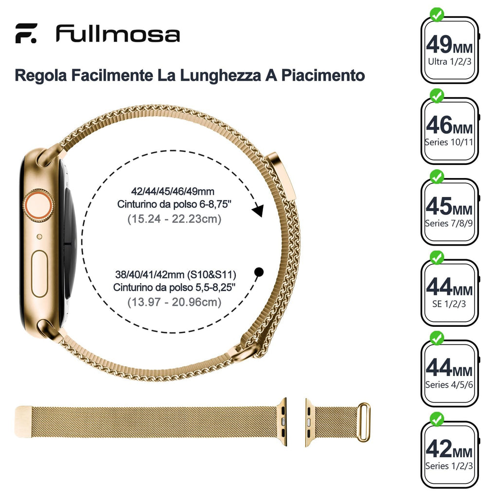 Fullmosa – Cinturino in acciaio per Apple Watch