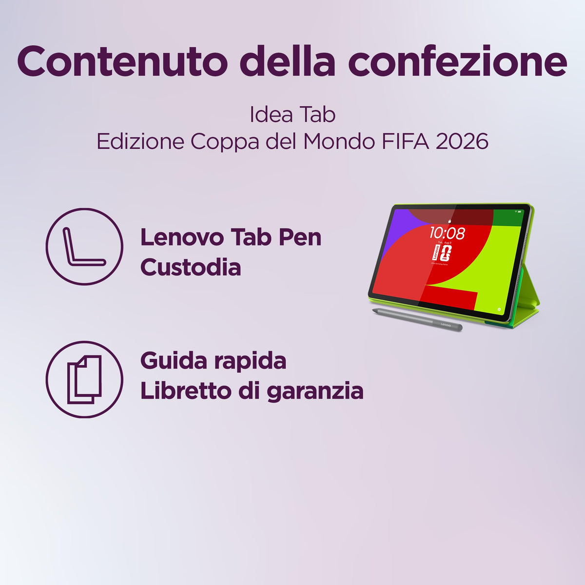 Lenovo Idea Tab Tablet 11" 2.5K (2560x1600) 90Hz IPS, 8GB RAM, 256GB, WiFi, Lenovo Tab Pen Inclusa, MediaTek Dimensity 6300, Android 15, Ideale per Studio, Appunti e Intrattenimento