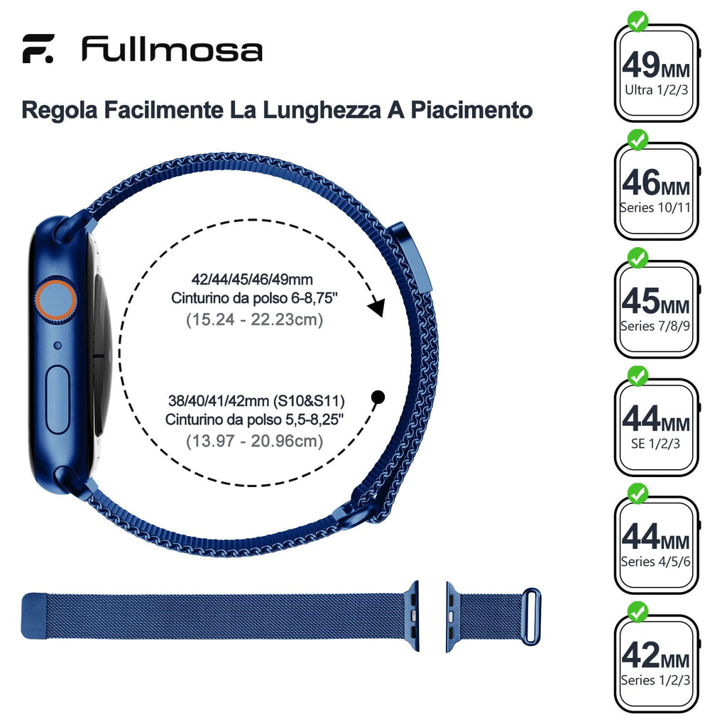 Fullmosa – Cinturino in acciaio per Apple Watch