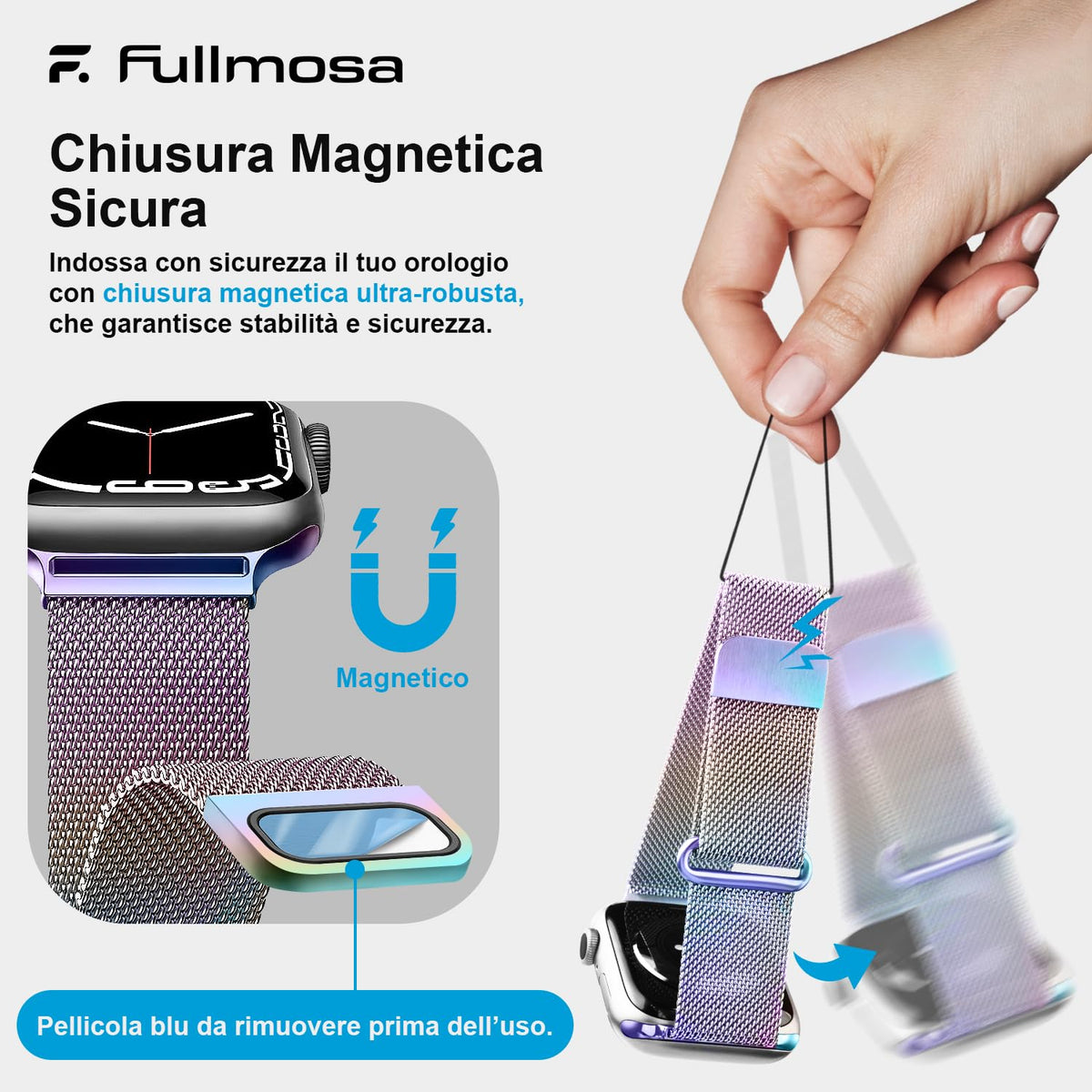 Fullmosa – Cinturino in acciaio per Apple Watch