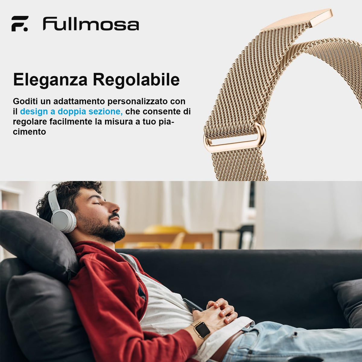 Fullmosa – Cinturino in acciaio per Apple Watch