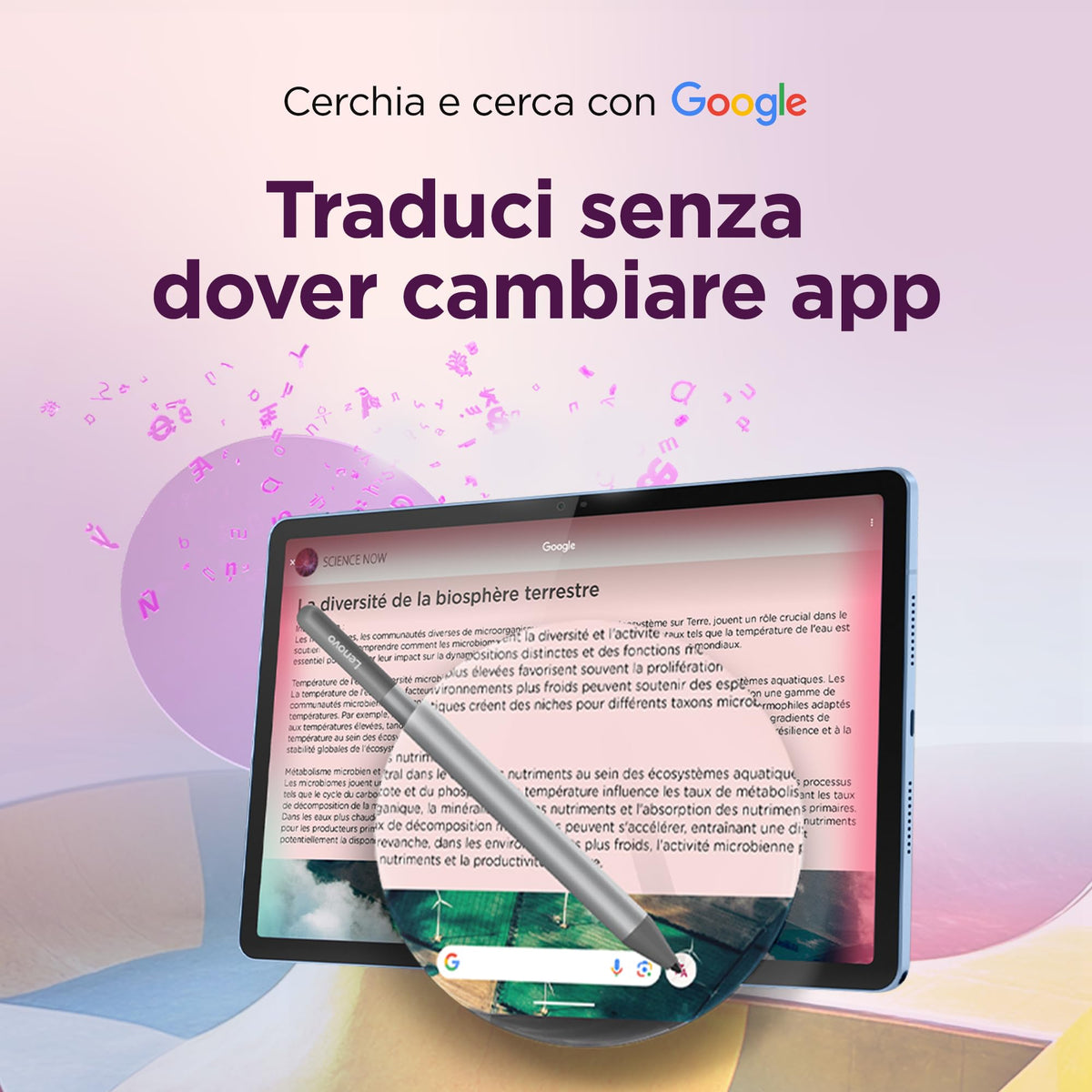Lenovo Idea Tab Tablet 11" 2.5K (2560x1600) 90Hz IPS, 8GB RAM, 256GB, WiFi, Lenovo Tab Pen Inclusa, MediaTek Dimensity 6300, Android 15, Ideale per Studio, Appunti e Intrattenimento