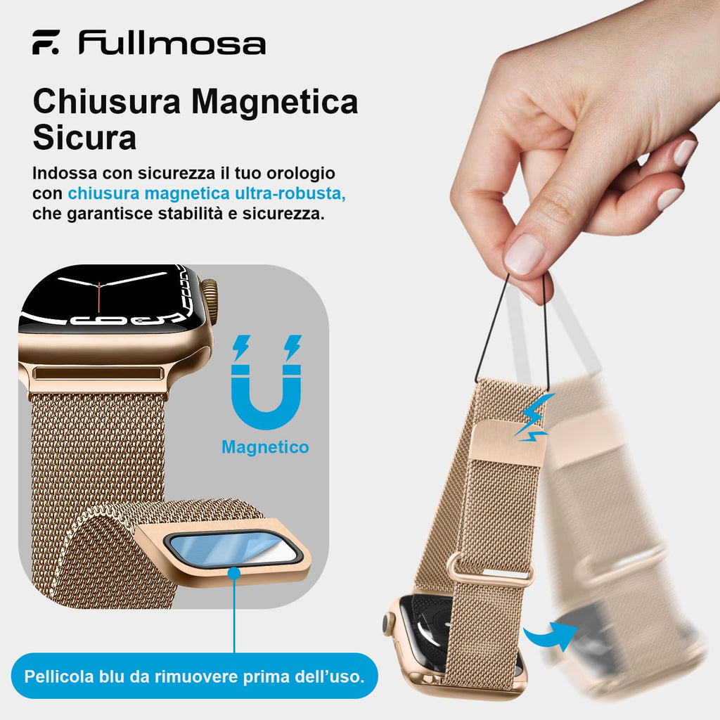 Fullmosa – Cinturino in acciaio per Apple Watch