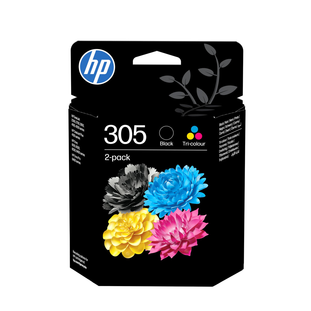 HP 305 Nero e Tricromia, Confezione da 2 Cartucce Inchiostro Originali
