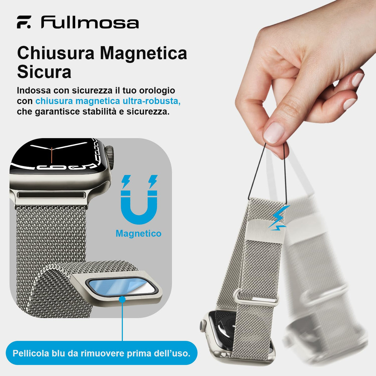 Fullmosa – Cinturino in acciaio per Apple Watch