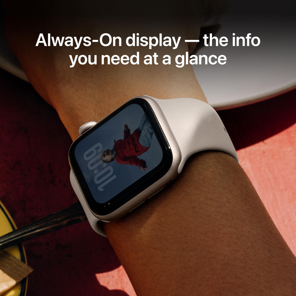 Apple Watch SE 3 GPS 40mm — Cassa Alluminio Galassia, Cinturino Sport S/M, Always-On, Resistente all'Acqua
