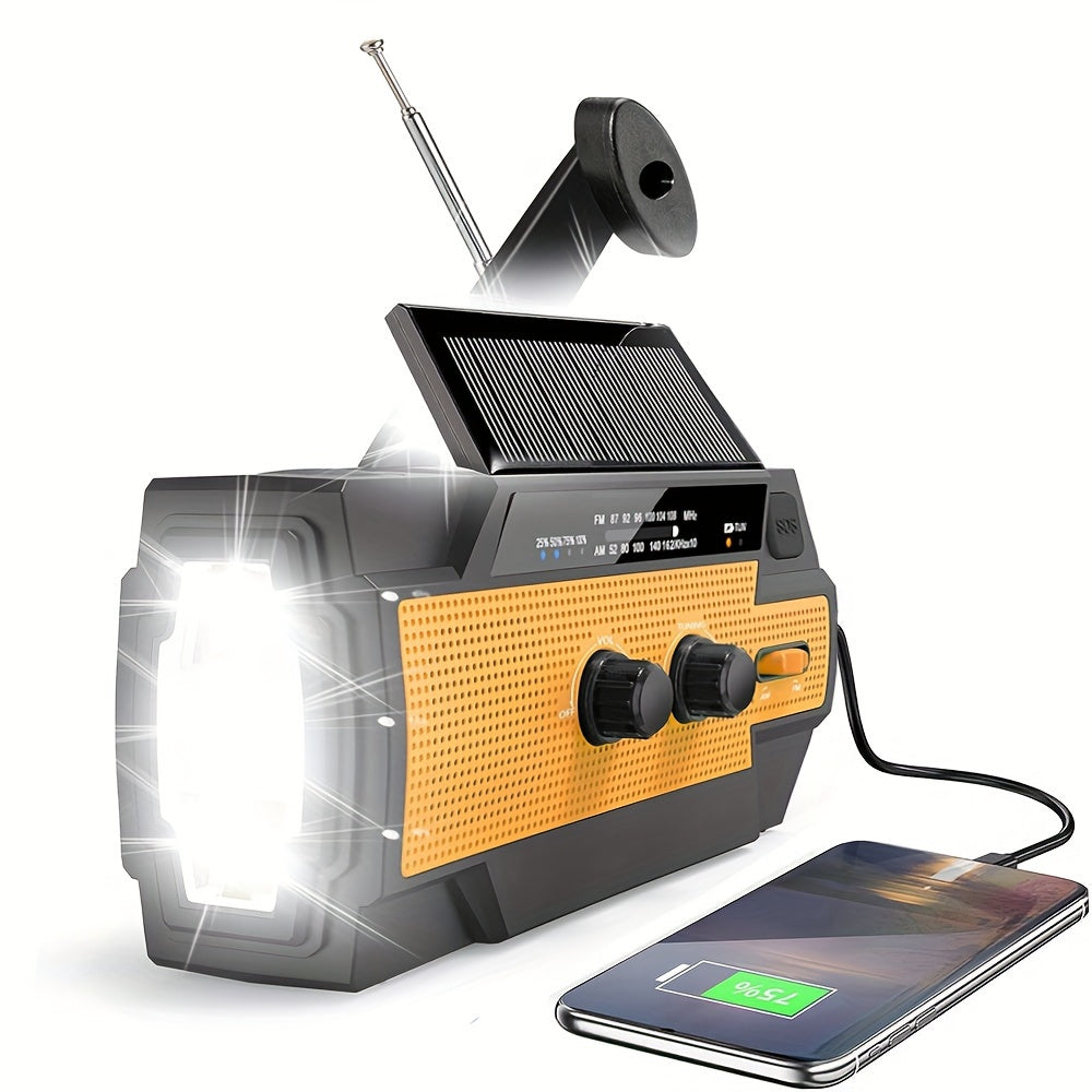 Portable Emergency Solar Radio with Flashlight