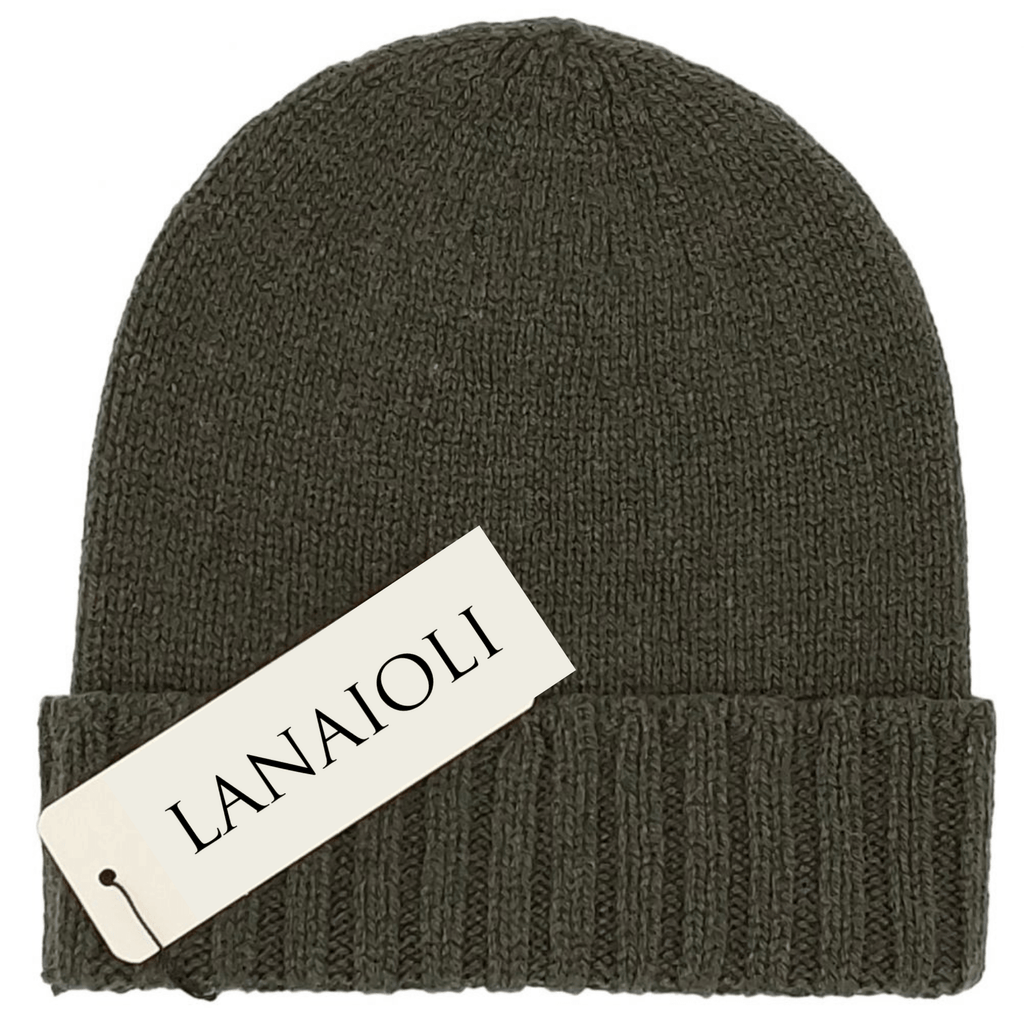 Cappello Uomo Bordo a Coste Cashmere Rigenerato