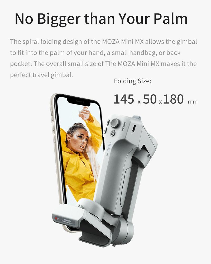 NNEIDS Foldable 3-Axis Gimbal For Action Camera And Smartphone - Grey