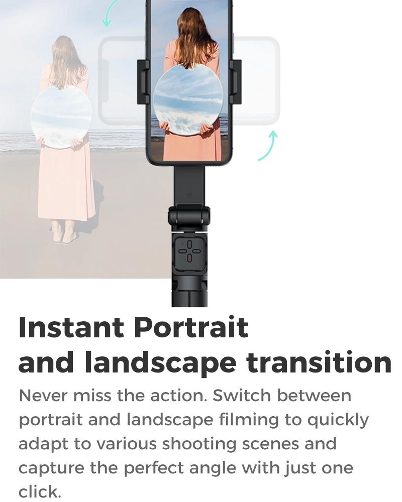 NNEIDS Portable Smartphone Gimbal Stabilizer - Foldable Green