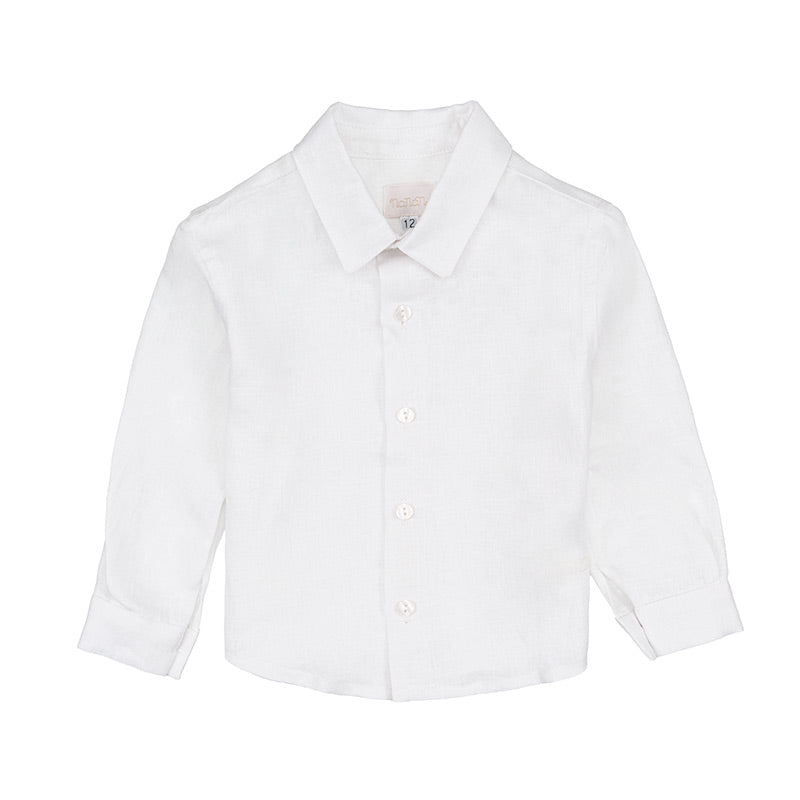 Camicia in lino bianco
