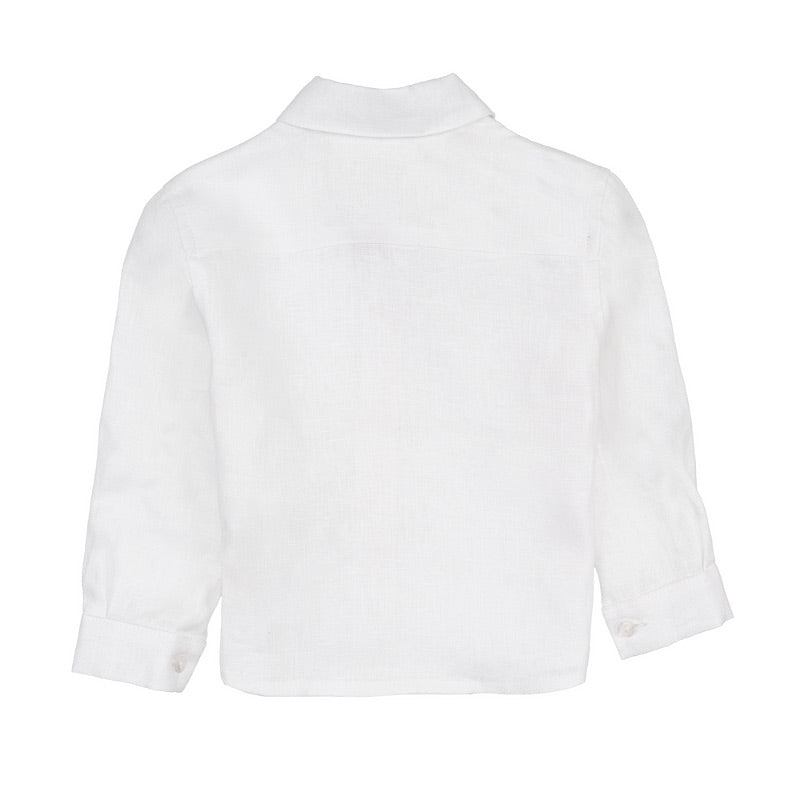 Camicia in lino bianco