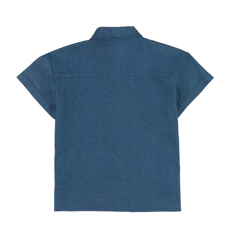Camicia mezza manica in denim