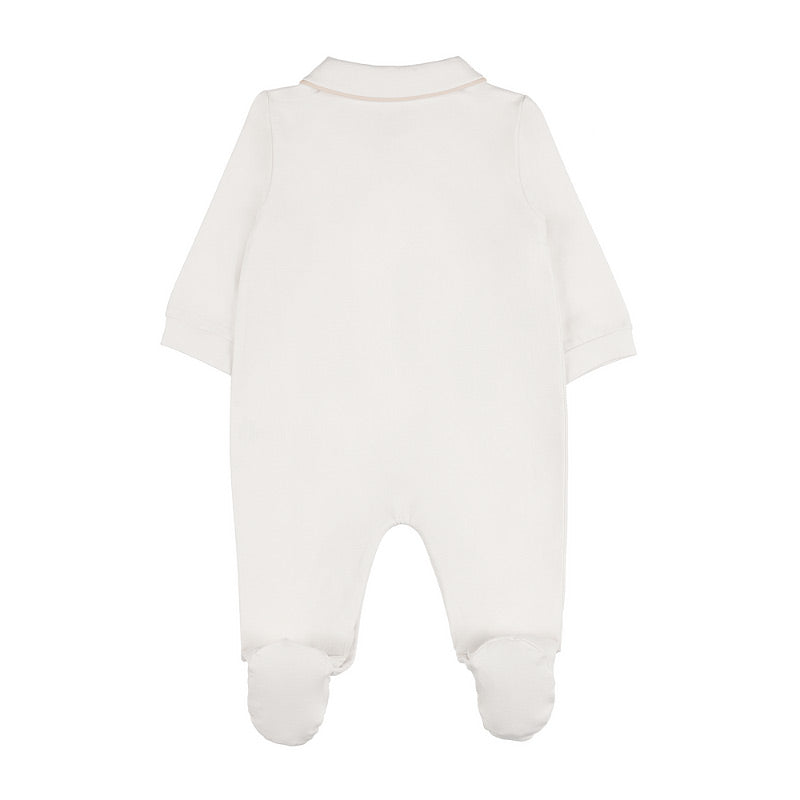 Tutina off-white aperta davanti con orsetto