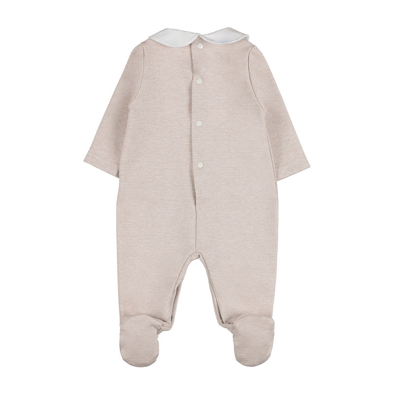 Tutina beige con pettorina