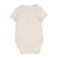 Body a righe beige con fiocco