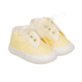 Sneakers gialle con fiocco