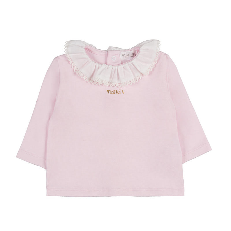 Tutina 2 pezzi rosa con colletto