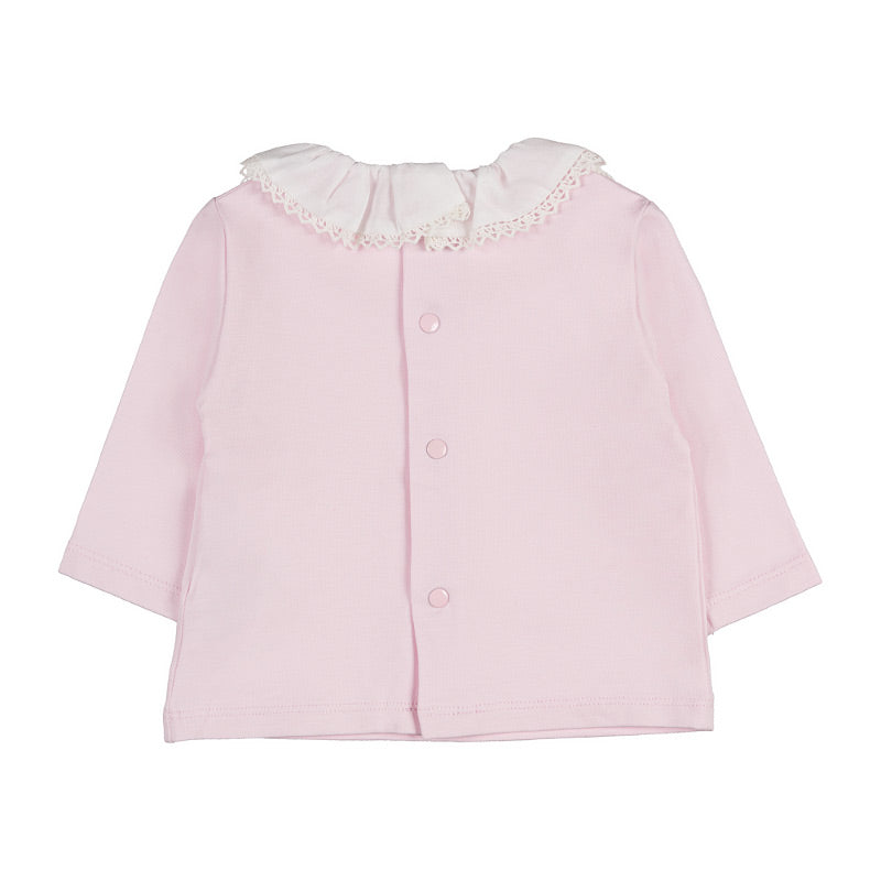 Tutina 2 pezzi rosa con colletto