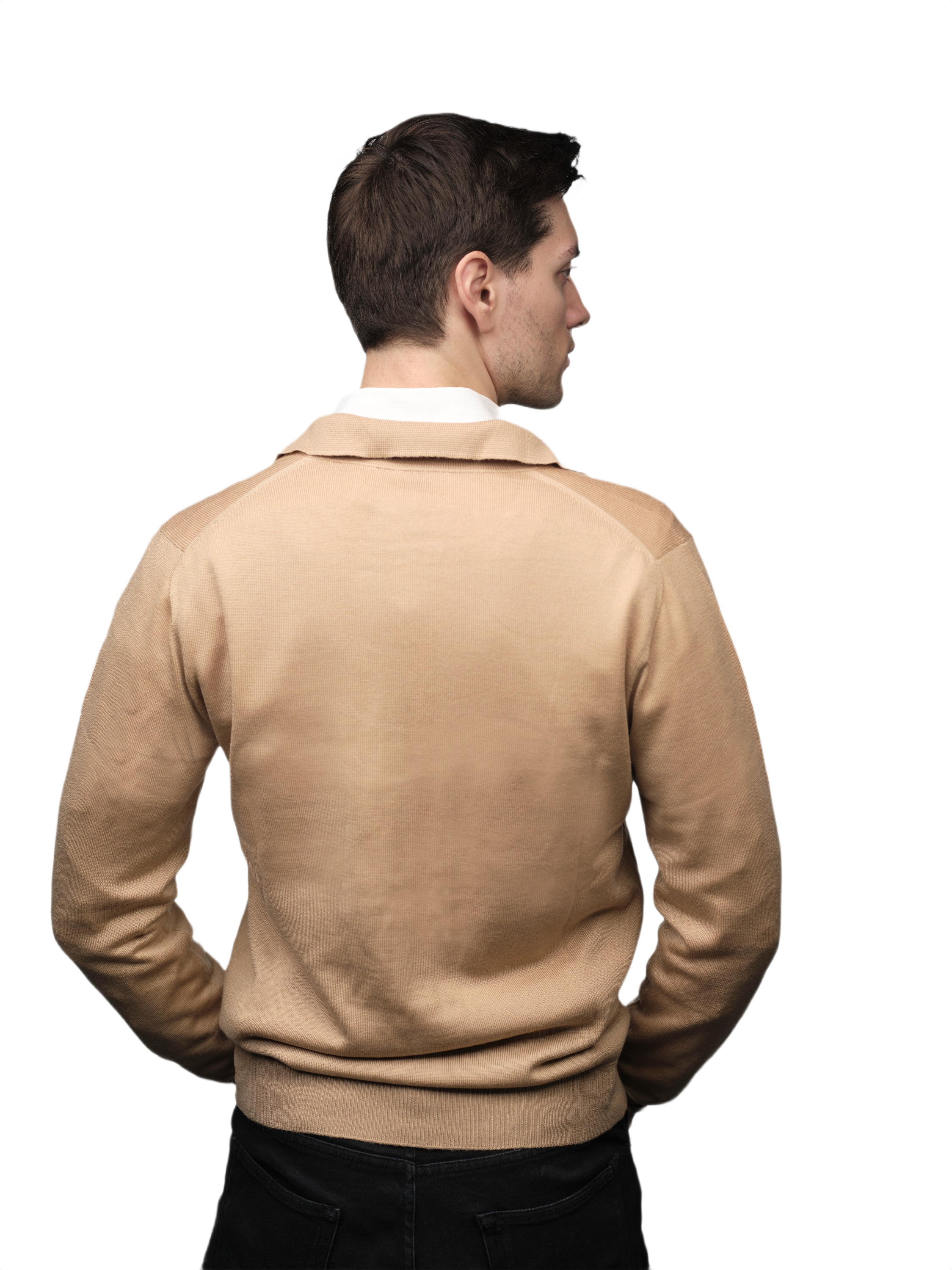 Giacca Uomo Misto Cashmere, Seta, Lana Merino Extrafine chiusura Zip